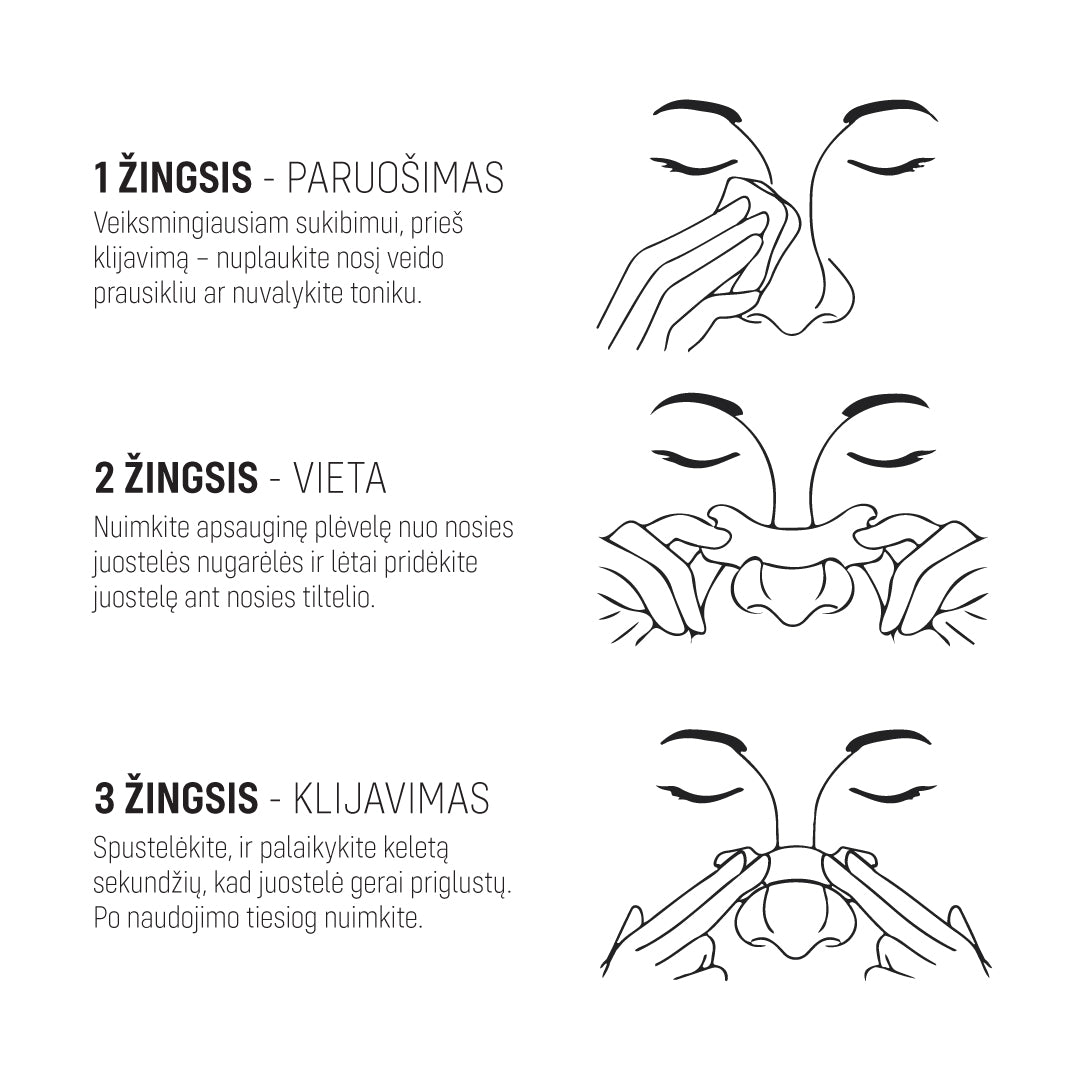 Kvėpuoju permatomos nosies juostelės