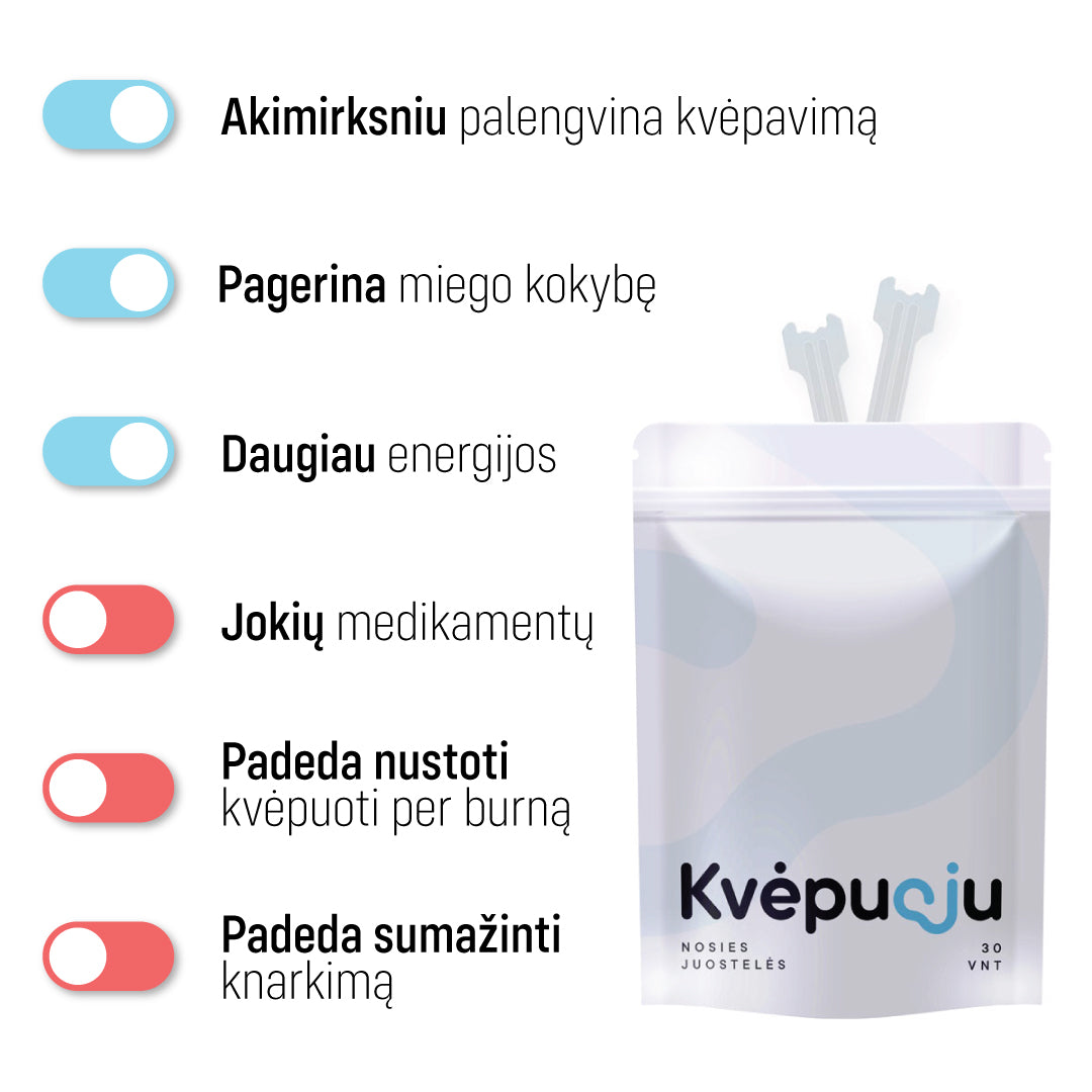 Kvėpuoju permatomos nosies juostelės